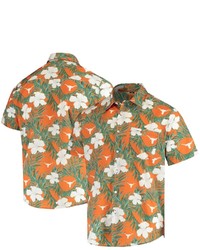 FOCO Texas Orange Texas Longhorns Floral Button Up Shirt