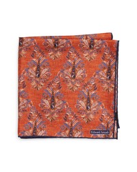 BUTTERFLY BOW TIE Floral Silk Pocket Square In Orange At Nordstrom