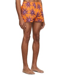 Jacquemus Purple Flower Print Swim Shorts