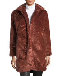 Frame Faux Fur Open Front Coat
