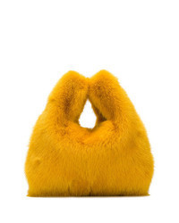 Orange Fur Crossbody Bag