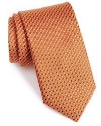 Orange Geometric Silk Tie