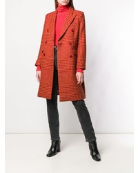 Paltò Gingham Double Breasted Coat