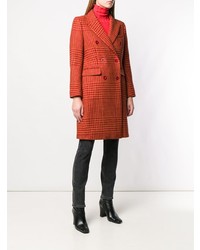 Paltò Gingham Double Breasted Coat