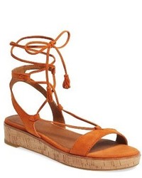 Orange Gladiator Sandals