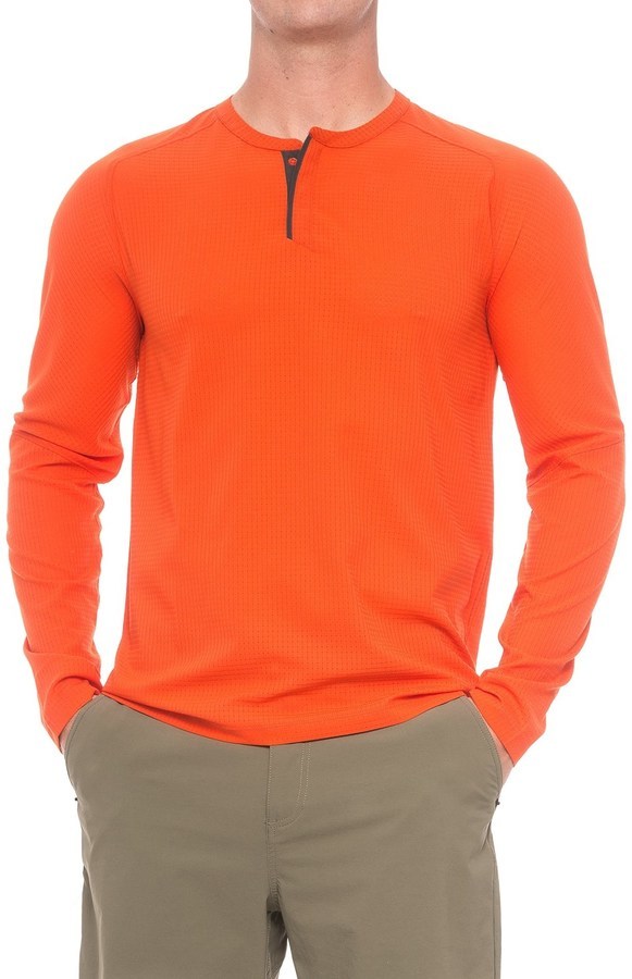 orange henley shirt