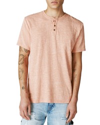 Lucky Brand Short Sleeve Henley T Shirt In Apricot Brandy At Nordstrom