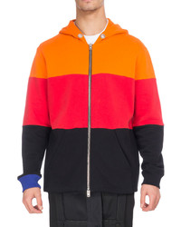 Givenchy Colorblock Cotton Zip Front Hoodie