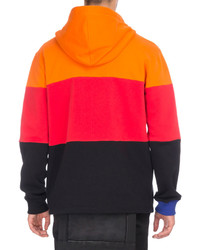 Givenchy Colorblock Cotton Zip Front Hoodie