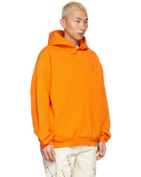 Marni Orange Floral Logo Hoodie