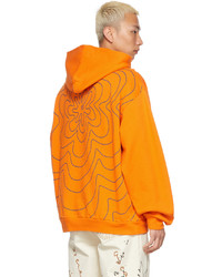 Marni Orange Floral Logo Hoodie