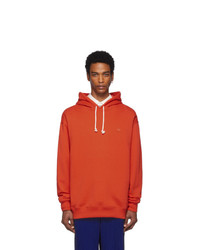 Acne Studios Red Oversized Farrin Face Hoodie
