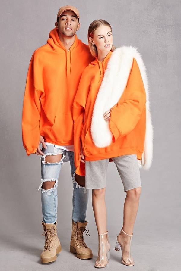 forever 21 orange hoodie