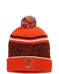 Nike Orangeblack Princeton Tigers Sideline Cuffed Knit Hat With Pom At Nordstrom