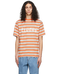 Études Orange Striped Wonder T Shirt