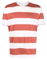 Eleventy Striped Crew Neck T Shirt