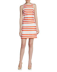 Orange Horizontal Striped Dress