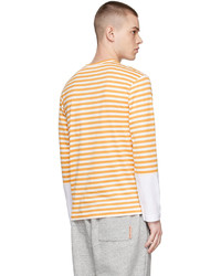 Comme Des Garcons Play Yellow Cotton Long Sleeve T Shirt