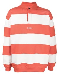 MSGM Horizontal Stripe Print Polo Shirt