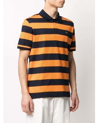 Paul & Shark Logo Patch Striped Polo Shirt