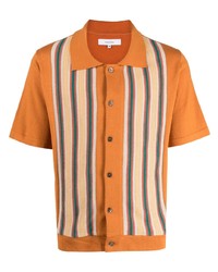SASQUATCHfabrix. Striped Cotton Knitted Polo Shirt