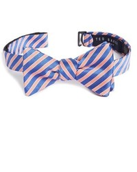 Orange Horizontal Striped Silk Bow-tie