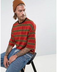 Asos Oversized Retro Stripe T Shirt With Ringer