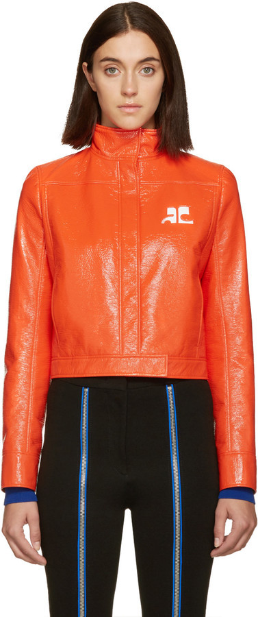 courreges orange jacket