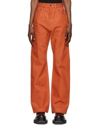 Rick Owens Orange Geth Jeans