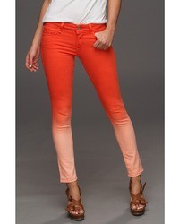 Mavi Jeans Serena Ankle Low Rise Super Skinny In Orange Fade