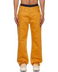 Heron Preston for Calvin Klein Yellow Season 2 Straight Leg Jeans