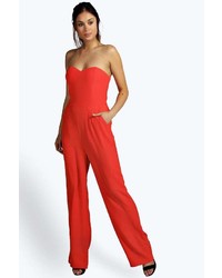 Boohoo Holly Boutique Bandeau Woven Jumpsuit