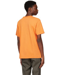 MAISON KITSUNÉ Orange Caf Kitsun T Shirt