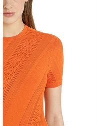 Versace Perforated Stretch Jacquard Knit Dress
