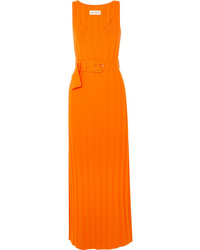 Orange Knit Maxi Dress