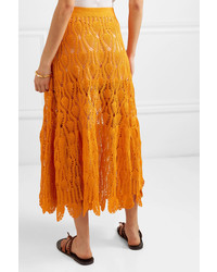 Loewe Paulas Ibiza Crocheted Cotton Maxi Skirt