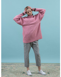 Spring Lined Turtleneck Sweater 3colors