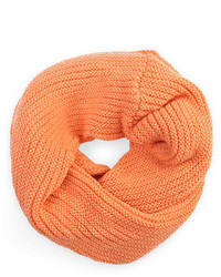 Orange Knit Infinity Scarf