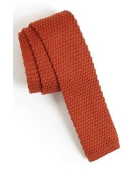 1901 Skinny Knit Tie Cognac Regular