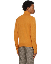 Gucci Orange Wool Silk Turtleneck