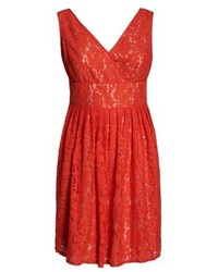 Adrianna Papell Plus Size Lace Fit Flare Dress