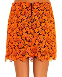 Christopher Kane Floral Lace Mini Skirt