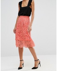 Warehouse Lace Midi Skirt