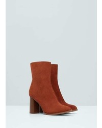 Mango Outlet Heel Leather Ankle Boot