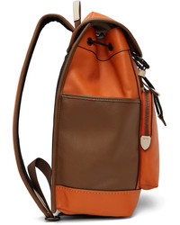 Coach 1941 Orange Brown League Flap Backpack