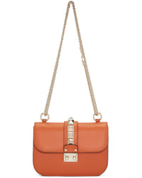 Valentino Orange Small Lock Bag