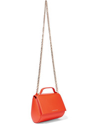Givenchy Pandora Box Shoulder Bag In Bright Orange Leather Bright Orange