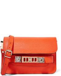 Proenza Schouler Ps11 Linosa Mini Textured Leather Shoulder Bag Bright Orange