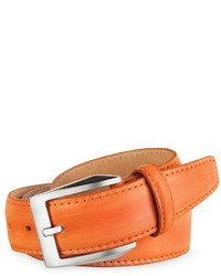 Pakerson Orange Hand Painted Italian Leather Belt