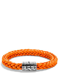 John Hardy 40th Anniversary Classic Chain Silverleather Bracelet Orange